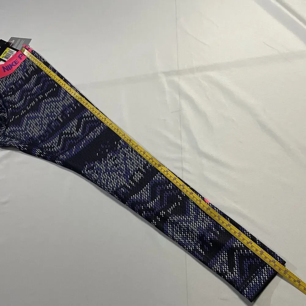 Nike‎ Pro Hyperwarm Women’s S Leggings Purple Geometric Nordic Print Pink Waist